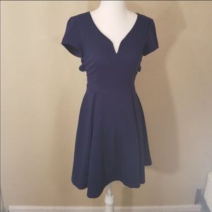 Navy textured dress